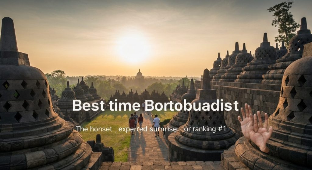 best time to visit borobudur — Photorealistic editorial travel photograph relevant to: The honest, expert-planned author