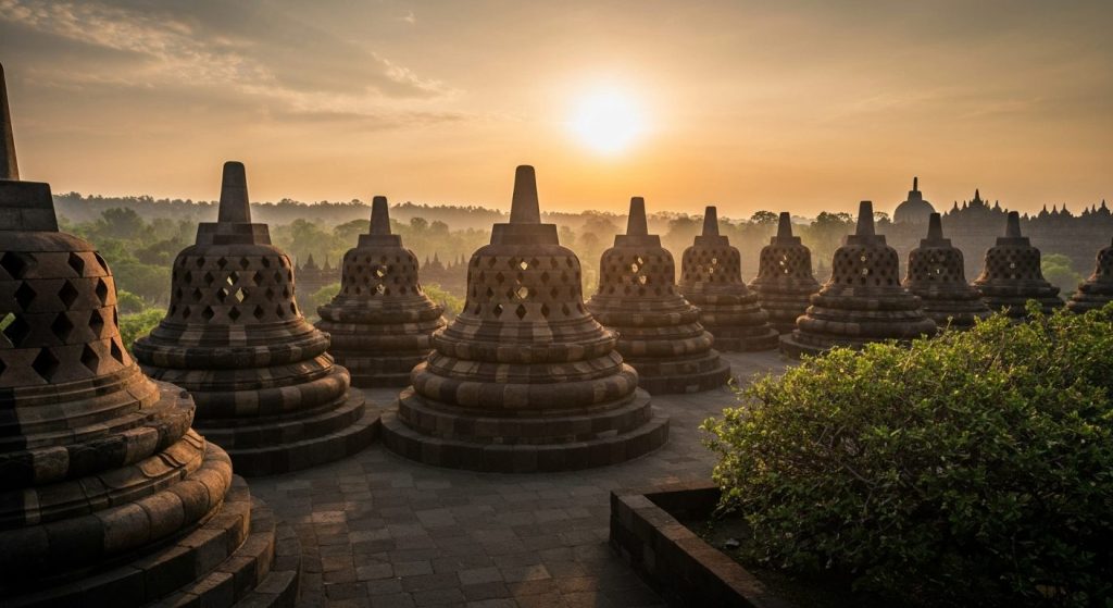 borobudur sunrise tour cancellation policy — Photorealistic editorial travel photograph relevant to: The honest, expert-