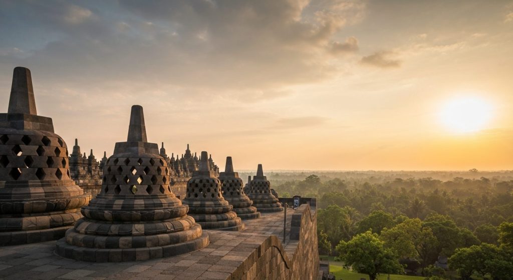 borobudur sunrise tour from yogyakarta — Photorealistic editorial travel photograph relevant to: The honest, expert-plan