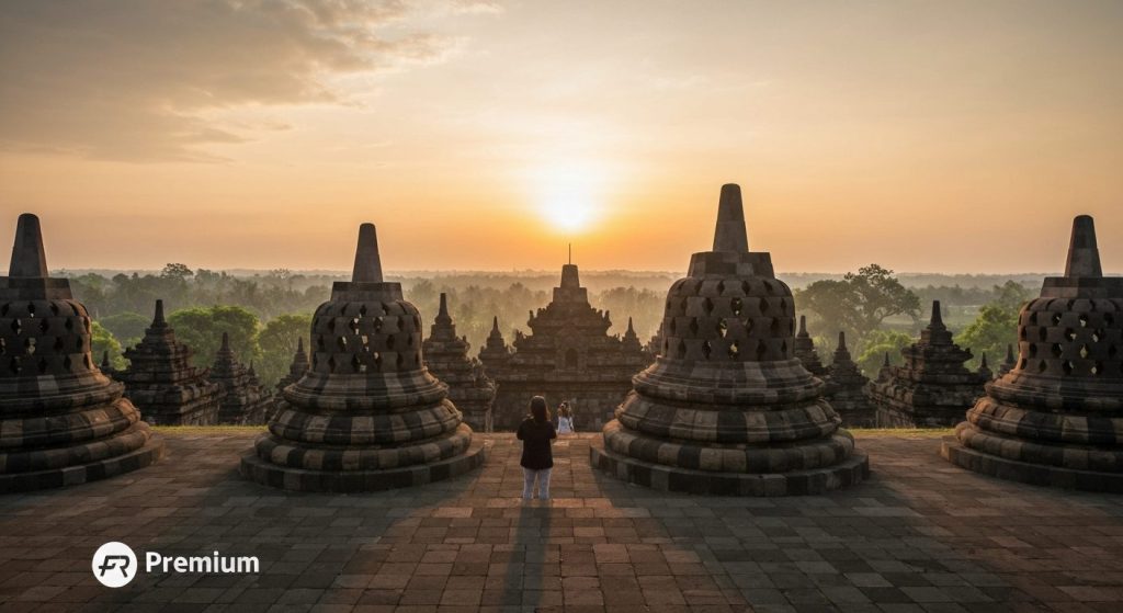 borobudur sunrise tour from bali — Photorealistic editorial travel photograph relevant to: The honest, expert-planned au