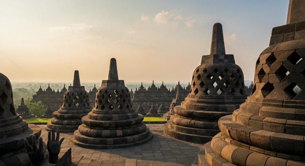 borobudur sunrise tour from yogyakarta — Photorealistic editorial travel photograph relevant to: The honest, expert-plan