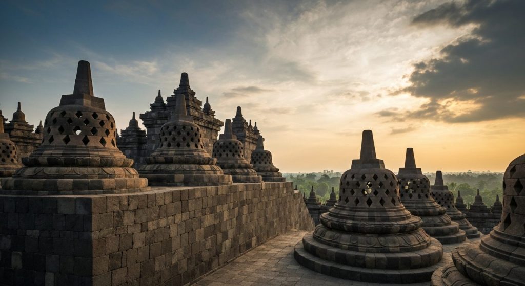 borobudur temple history — Photorealistic editorial travel photograph relevant to: The honest, expert-planned authority